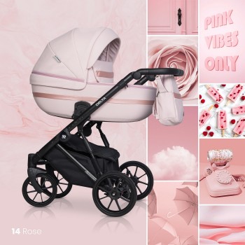Zestaw 3w1 wózek dziecięcy Riko Basic Delta Ecco 14 Rose 