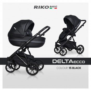 Zestaw 3w1 wózek dziecięcy Riko Basic Delta Ecco 15 Black 