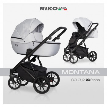 Zestaw 3w1 wózek dziecięcy Riko Basic Montana 03 Stone 