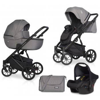 Zestaw 3w1 wózek dziecięcy Riko Basic Montana 04 Onyx 