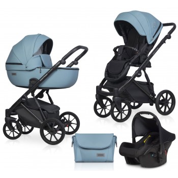 Zestaw 3w1 wózek dziecięcy Riko Basic Montana Ecco 16 Sky 