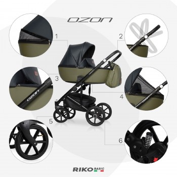 Wózek dziecięcy Riko Basic Ozon 02 Olive 