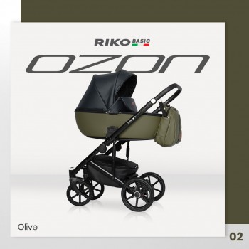 Zestaw 3w1 wózek dziecięcy Riko Basic Ozon 02 Olive 