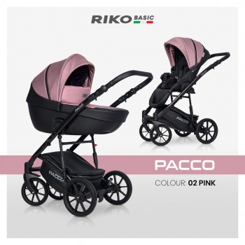 Zestaw 3w1 wózek dziecięcy Riko Basic Pacco 02 Pink 