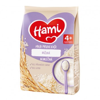 3x HAMI Moja prvá kaša nemliečna ryžová 4+, 170g