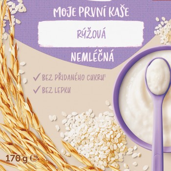 3x HAMI Moja prvá kaša nemliečna ryžová 4+, 170g