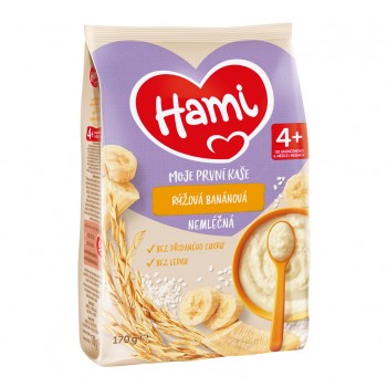 3x HAMI Moja prvá kaša nemliečna ryžová banánová 4+, 170g