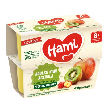 HAMI Príkrm ovocný 100% ovocie jablko kivi acerola 400g