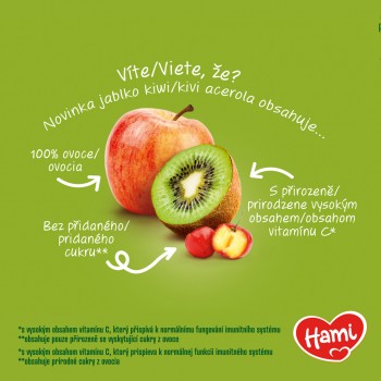 HAMI Príkrm ovocný 100% ovocie jablko kivi acerola 400g