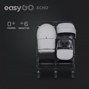 Gondola miękka do wózka dziecięcego EasyGo Echo Cloud Gray 