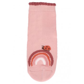 STERNTALER Ponožky protišmykové Lienka na dúhe AIR ružová dievča veľ. 20 12-24m