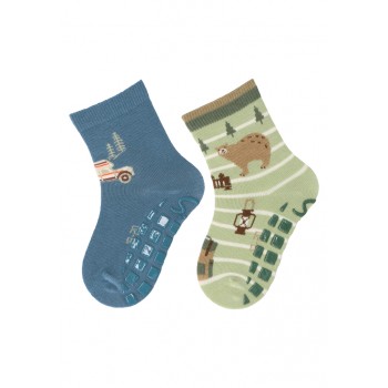 STERNTALER Ponožky protišmykové Les ABS 2ks v balení svetlá modrá chlapec veľ. 20 12-24m