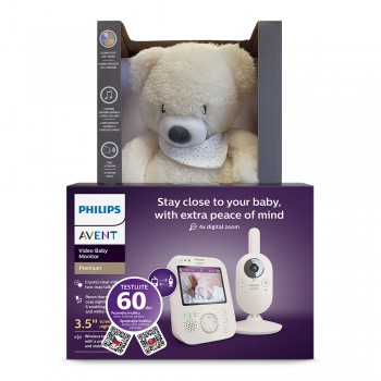 Philips AVENT Pestúnka detská video SCD891/26+NATTOU Uspávačik 4v1 Sleepy Bear Beige 0m+