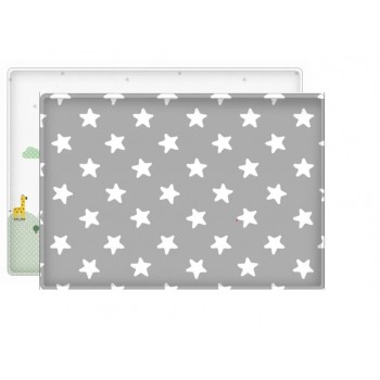 LALALU Podložka na hranie Premium White Star 190x130 cm