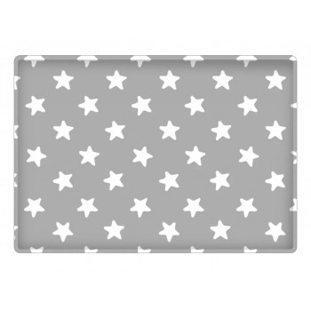 LALALU Podložka na hranie Premium White Star 190x130 cm