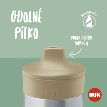 NUK Fľaša Mini-Me Sip nerezová - fialová 300ml, 9m+