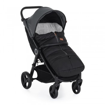 PETITE&MARS Kočík športový Street2 RWS Black Ultimate Grey + PETITE&MARS fusak Jibot ZADARMO