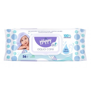 BELLA HAPPY BABY Obrúsky vlhčené 56 ks Aqua care