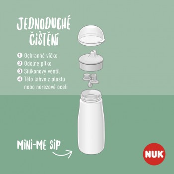 NUK Fľaša Mini-Me Sip - zelená 300ml, 9m+