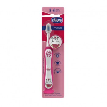 CHICCO Kefka zubná pre deti Hippo 3-6r