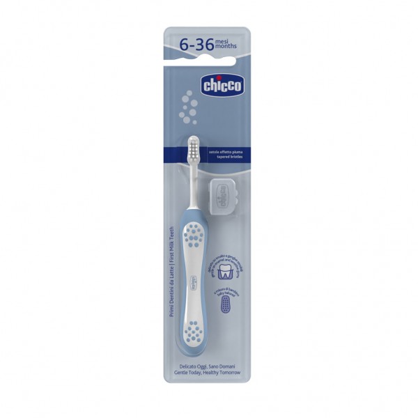 CHICCO Kefka zubná pre deti Indigo 6-36m CHICCO Kefka zubná pre deti Indigo 6-36m