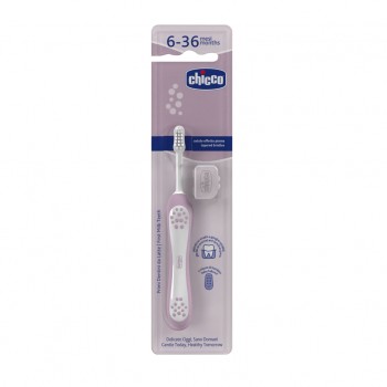 CHICCO Kefka zubná pre deti Lilac 6-36m