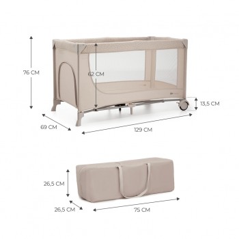 KINDERKRAFT Postieľka cestovná Joy 2 Beige