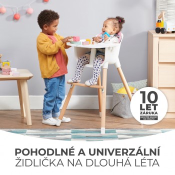 KINDERKRAFT Stolička jedálenská Sienna grey