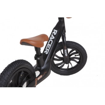 QPLAY Odrážadlo Racer air (Titanium) Black/ Brown, vek 3 - 6 rokov, do 30 kg