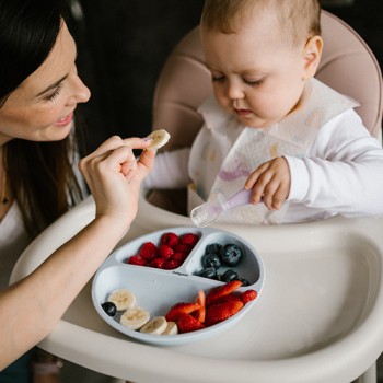 BABYONO Lyžičky silikónové - chlapec 2ks, 6m+