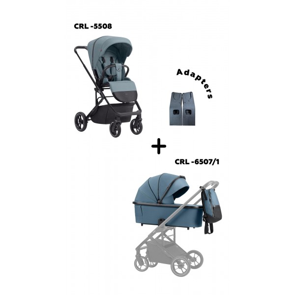 Set 2in1 (stroller Alfa + Adapters + Carrycot) Indigo Blue