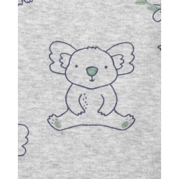 CARTER'S Body dlhý rukáv Blue/Gray Animal chlapec 4ks 3m/ veľ. 62