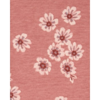 CARTER'S Body dlhý rukáv Pink/Blue Floral dievča 4ks NB/ veľ. 56