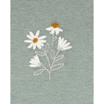 CARTER'S Body dlhý rukáv Purple/Green Floral dievča 4ks NB/ veľ. 56