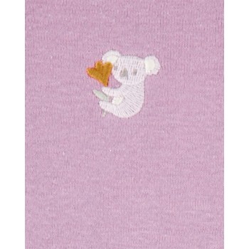 CARTER'S Body dlhý rukáv Purple/Green Floral dievča 4ks NB/ veľ. 56