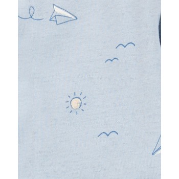 CARTER'S Set 3dielny mikina, body kr. rukáv, tepláky Blue Airplane chlapec MFL NB/ veľ. 56