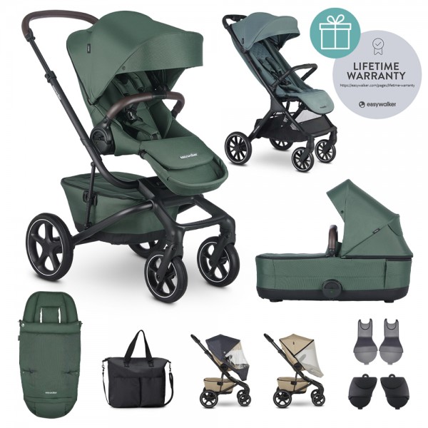 EASYWALKER Kočík kombinovaný Jimmey Pine Green XXL RWS + Jackey XL Forest Green