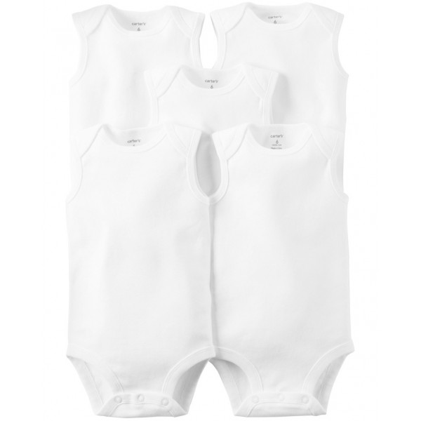 CARTER'S Body bez rukávov White neutrál 5ks 18m/ veľ. 86