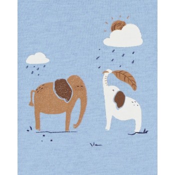 CARTER'S Body dlhý rukáv Blue/Green Safari chlapec 4ks NB/ veľ. 56