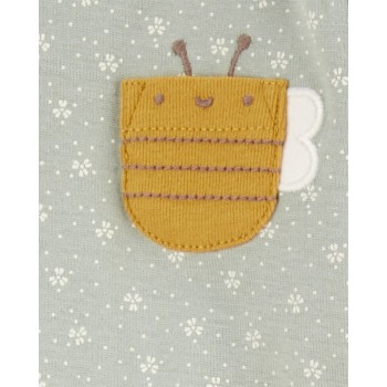 CARTER'S Body dlhý rukáv Pink/Green Bumblebee dievča 4ks NB/ veľ. 56