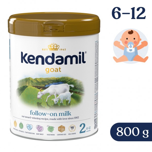 KENDAMIL Kozie pokračovacie mlieko 2 (800 g) DHA+