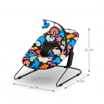 KINDERKRAFT Hojdacie lehátko Calmee Happy Shapes 0m+, do 9kg