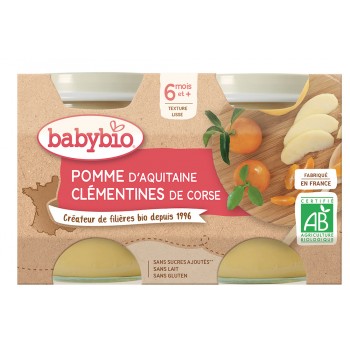 2xBABYBIO Jablko s klementínkami 130 g