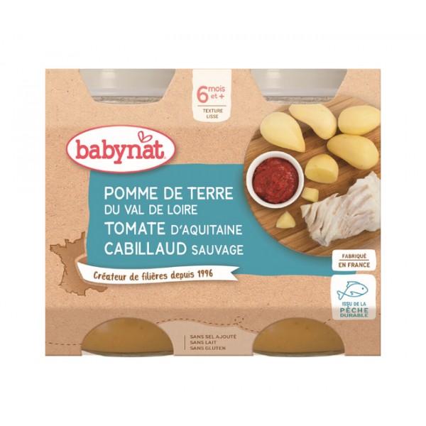 2xBABYBIO Menu zemiaky s treskou 200 g