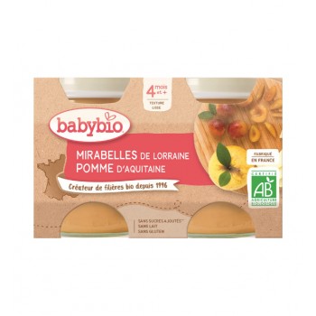 2xBABYBIO Mirabelky jablko 130 g