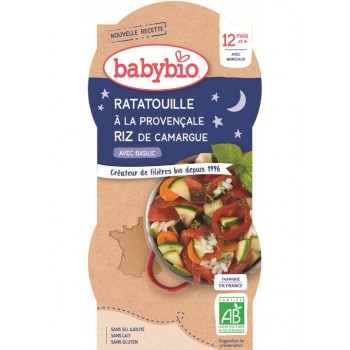 2xBABYBIO Večerné menu ratatouille po provensálsky s ryžou 200 g