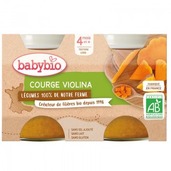 3x BABYBIO Tekvica Violina z našej vlastnej ekofarmy 2x 130 g