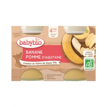 3x BABYBIO Príkrm jablko banán 2x 130 g