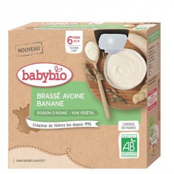 4x BABYBIO Kaša nemliečna ovsená s banánom 85 g