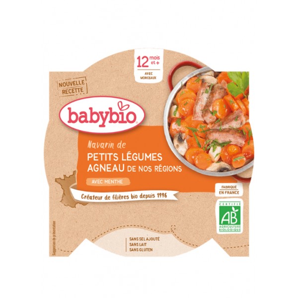 BABYBIO Menu dusená zelenina s jahňacím mäsom 230 g